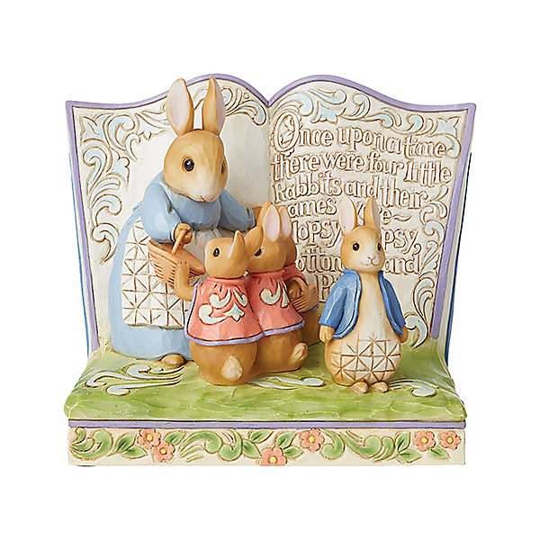 Peter Rabbit Beatrix Potter by Jim Shore 'Once Upon a Time There Were Four Little  Rabbits' Storybook