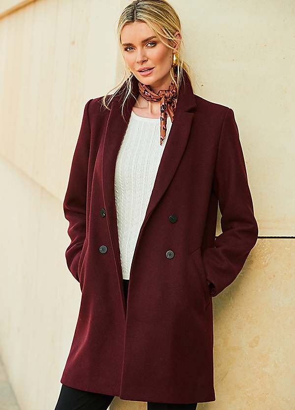 double breasted wool coat petite