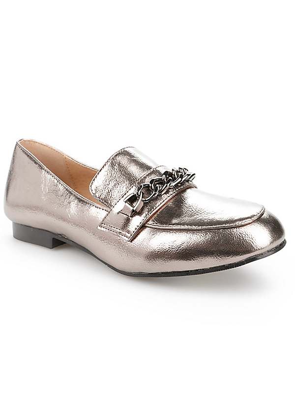 pewter loafers