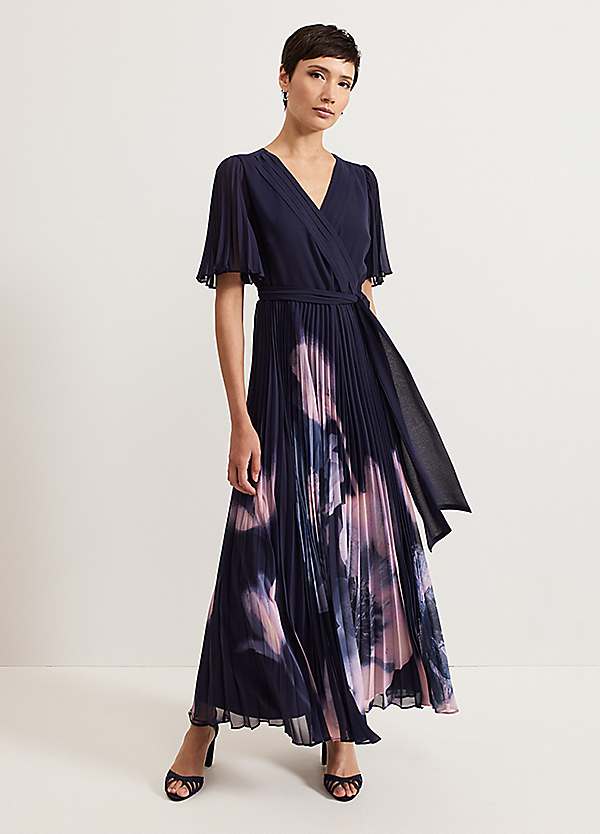 Phase Eight Abigail Printed Pleat Maxi Dress | Kaleidoscope
