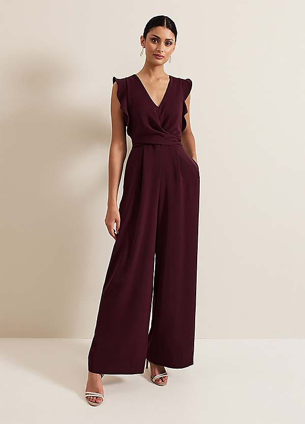 Phase Eight Ayla Burgundy Jumpsuit Kaleidoscope