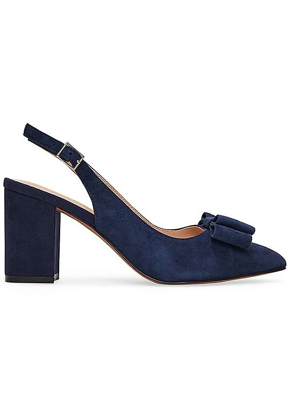 Phase Eight Bow Front Slingback Block Heel Shoes Kaleidoscope