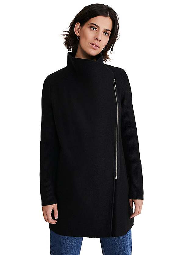 み*み様 SHOOP WAVES OVER COAT Phase Eight Byanca Zip Knit Coat | Kaleidoscope