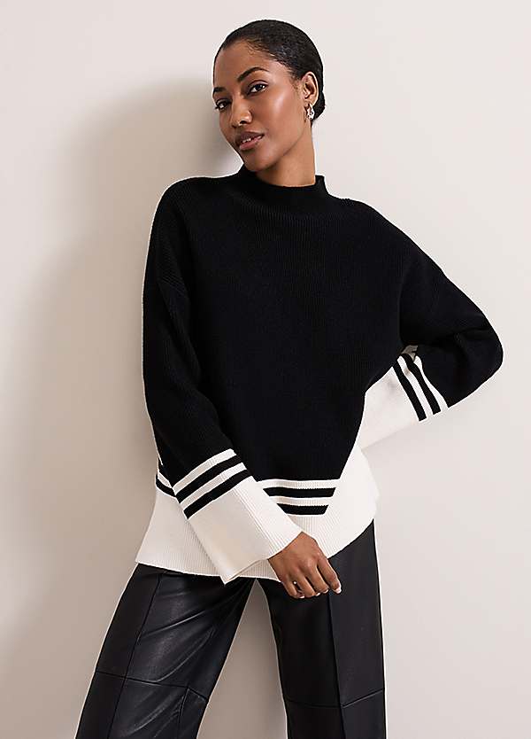 Phase Eight / フェイズエイト Kayleigh Chunky Boxy Striped Jumper Phase Eight Kayleigh Chunky Boxy Striped Jumper | Kaleidoscope