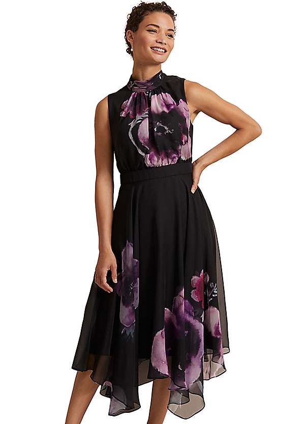 Phase Eight Lucinda Floral Chiffon Midi Dress