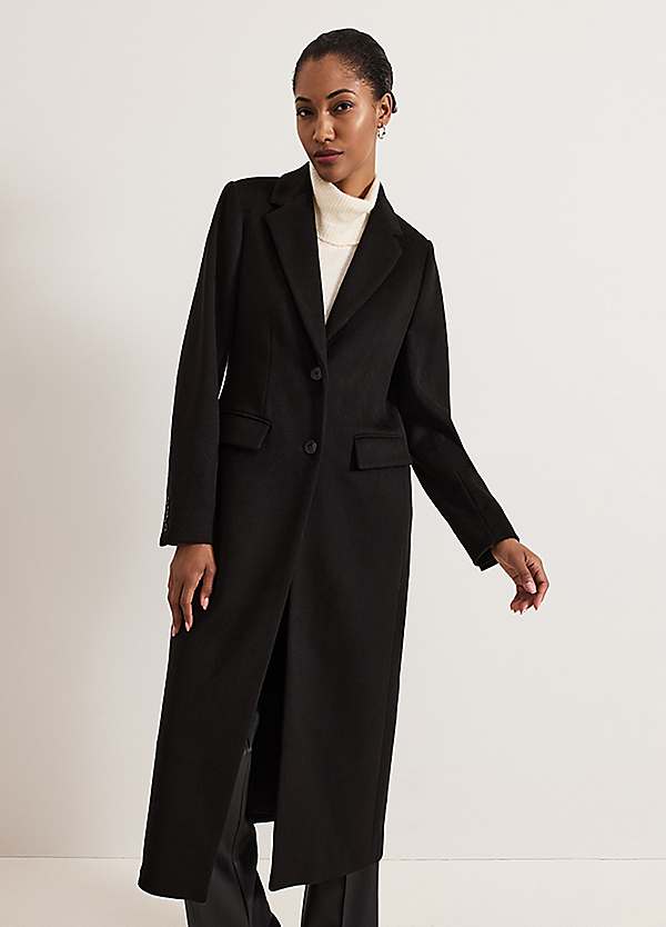 Phase Eight Lydia Long Wool Coat Kaleidoscope