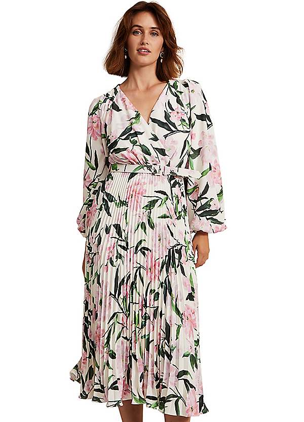 Phase Eight Penny Floral Pleat Midi Dress | Kaleidoscope