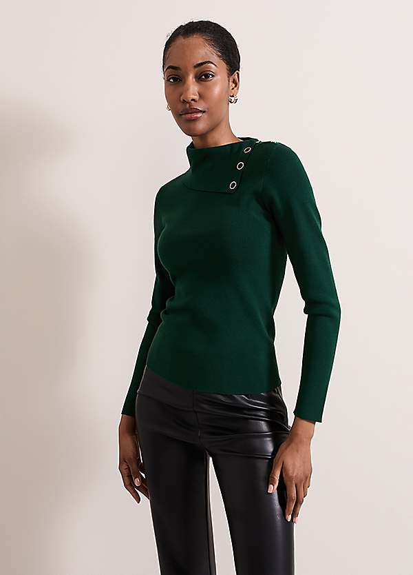 Phase Eight Sanctuary Roll Neck Sweater Pink Phase Eight Blue