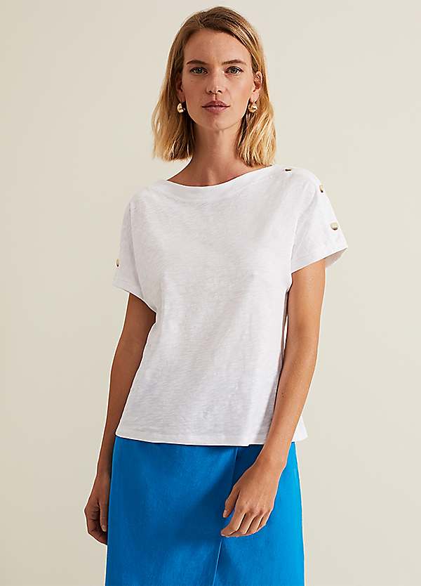 Phase Eight Suzie Button Detail Top Phase Eight Suzie Button Detail Top