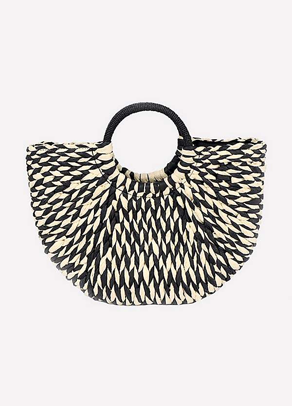 Rattan hot sale bag black