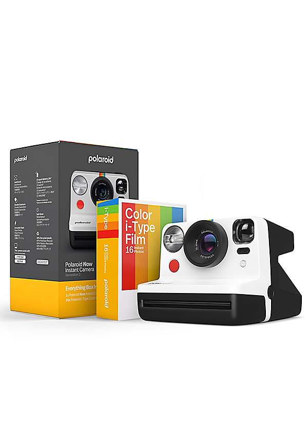 Polaroid EB Now Gen Camera Black White Kaleidoscope