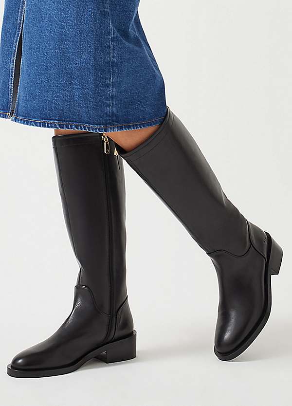 Long black riding clearance boots