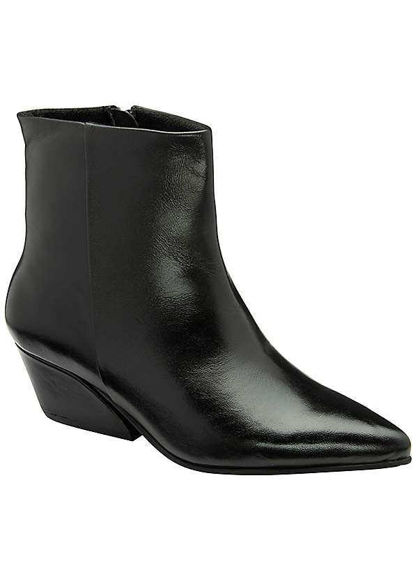 Ravel Hawick Black Ladies Leather Ankle Boots Kaleidoscope