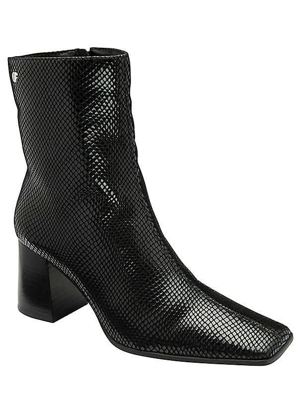 Ravel Meldon Black Ladies Leather Ankle Boots Kaleidoscope