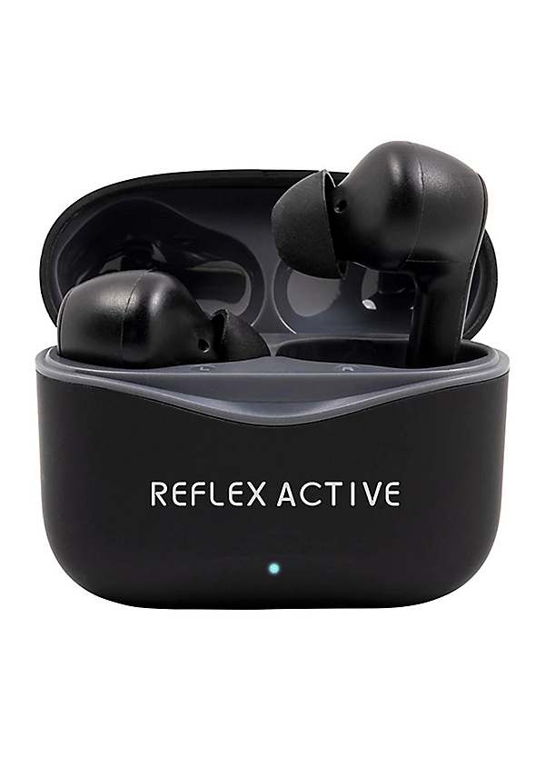 Reflex Active Pro Noise Cancelling True Wireless Stereo Earbuds Satin  Black