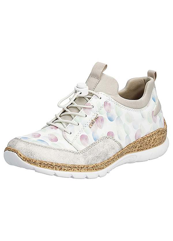 Rieker Printed Slip On Trainers Kaleidoscope