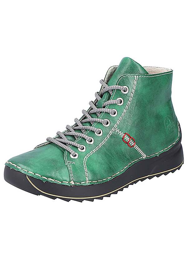 Rieker Wedge Heel Lace Up Boots Kaleidoscope