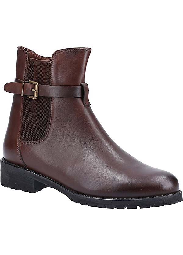 brown ankle boots buckle