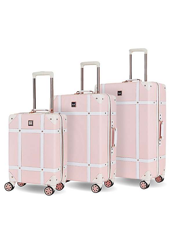 Pink and grey suitcase online