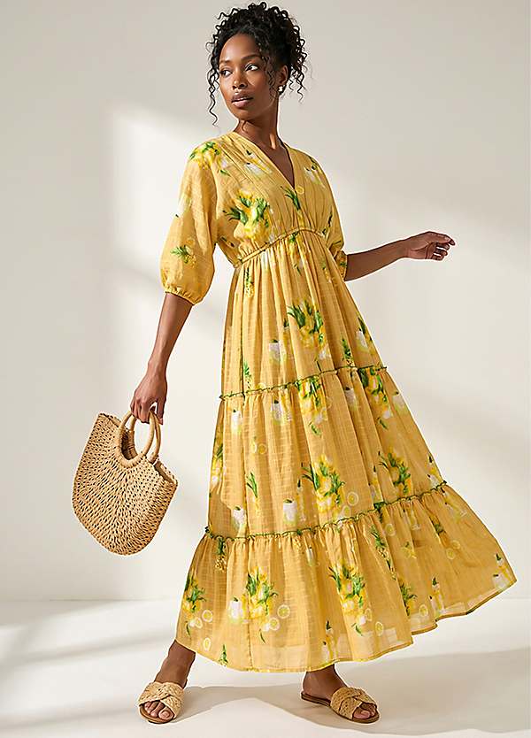 boho.maxi dress Roman Citrus Print Boho Maxi Size:UK6.5 custom homecoming dresses Rent House of Blues