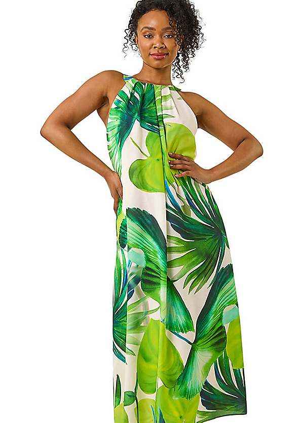 Odac Roman Casuals Dresses Roman Originals Petite Leaf Halter Neck