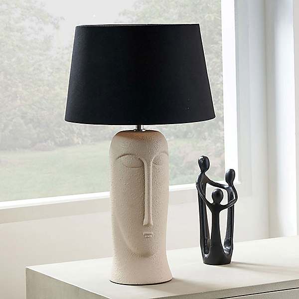 Textured ceramic deals table lamp