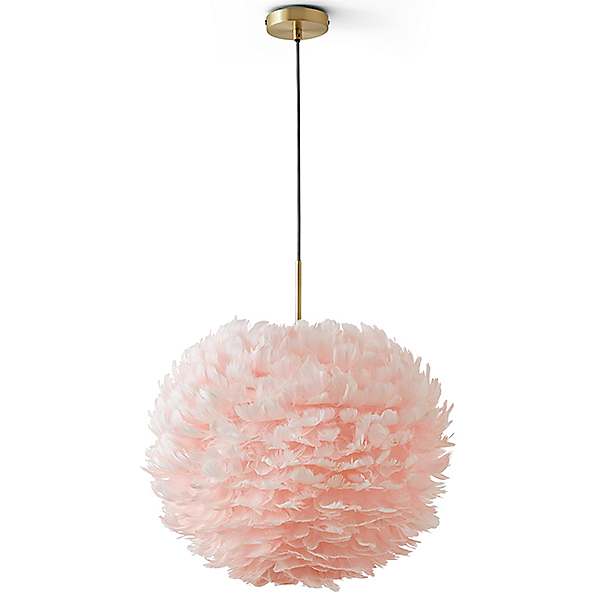 pink feather ceiling light