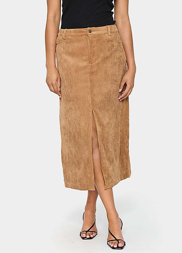 Tan corduroy skirt discount