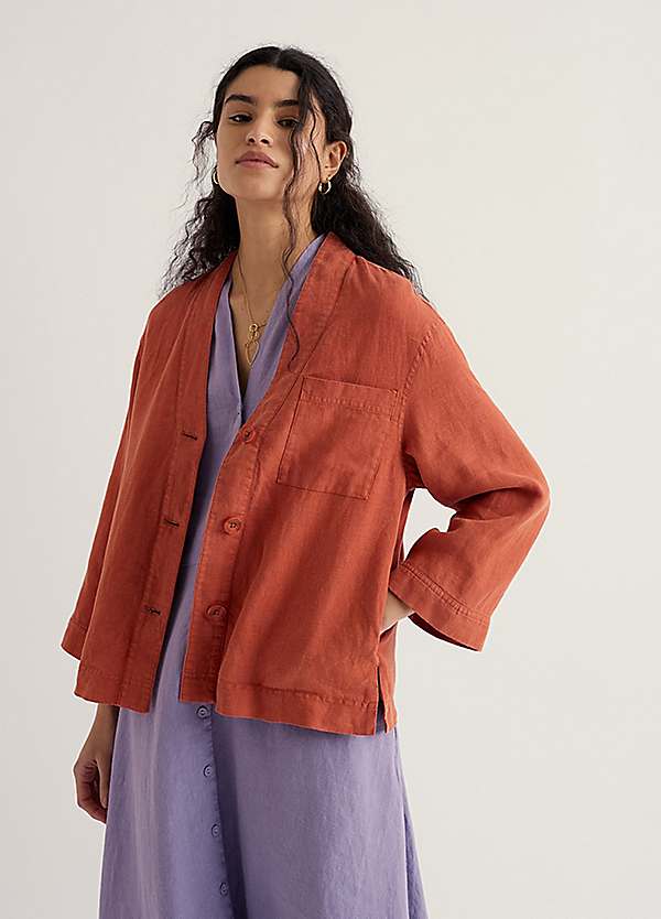 Seasalt Cornwall Montol Relaxed Linen Jacket | Kaleidoscope
