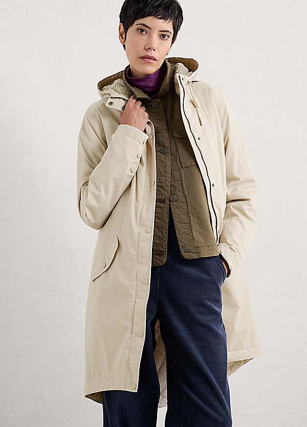 Seasalt Cornwall Natural Plant Hunter Waterproof Parka Coat