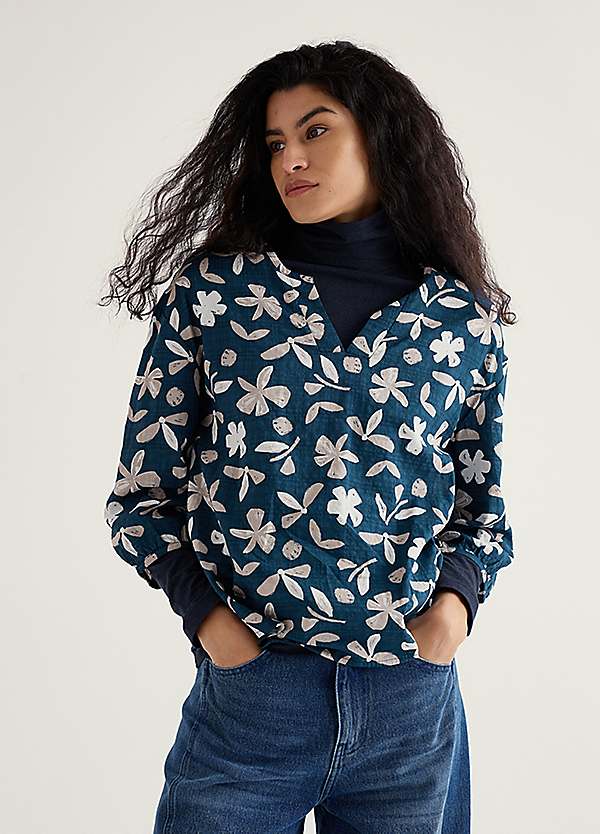 SALSATION TOPS スウェット Seasalt Cornwall Teal Streamlet Swing Shape Top | Kaleidoscope