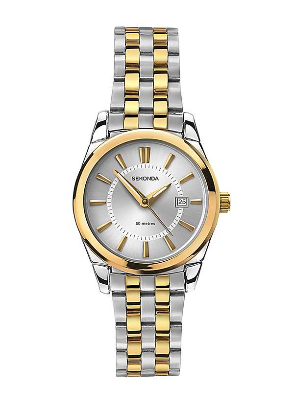 Sekonda two store tone mens watch