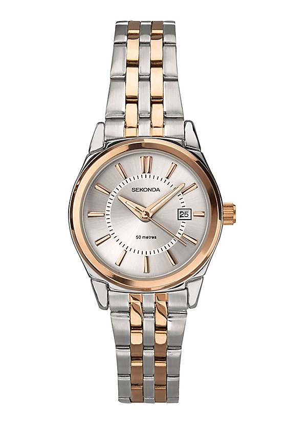 Sekonda Ladies Riley Two Tone Stainless Steel Bracelet with Silver