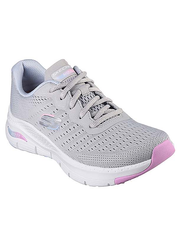Skechers Grey Arch Fit Mesh Trainers