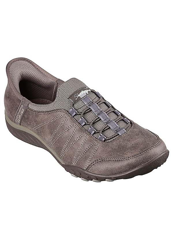 Skechers Dark Taupe Breathe Easy Home Body Trainers Kaleidoscope