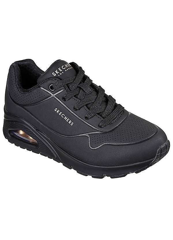 Sketchers black hot sale trainers