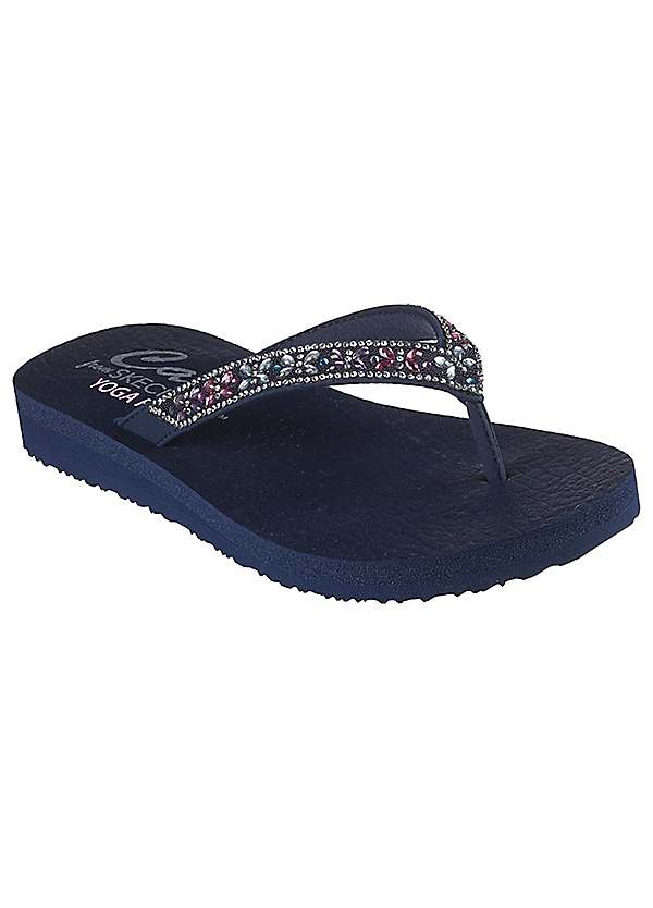 Skechers Navy Meditation Sandals