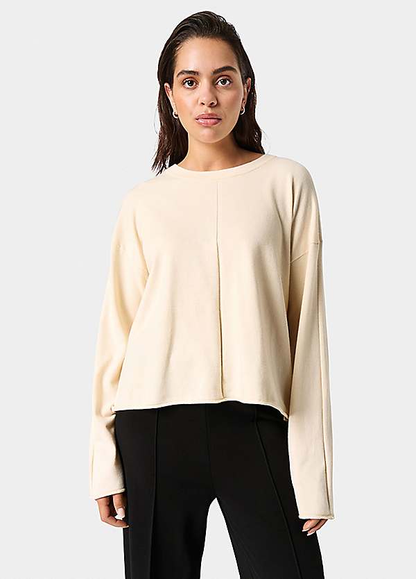 Soaked in Luxury SLSpina Boxy Fit Tight Knit Pullover