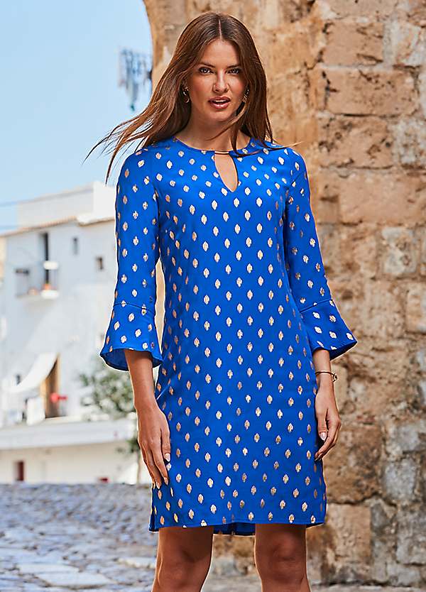 knee length dresses for ladies Misty Starlight Metallic Shift Dress main image 0