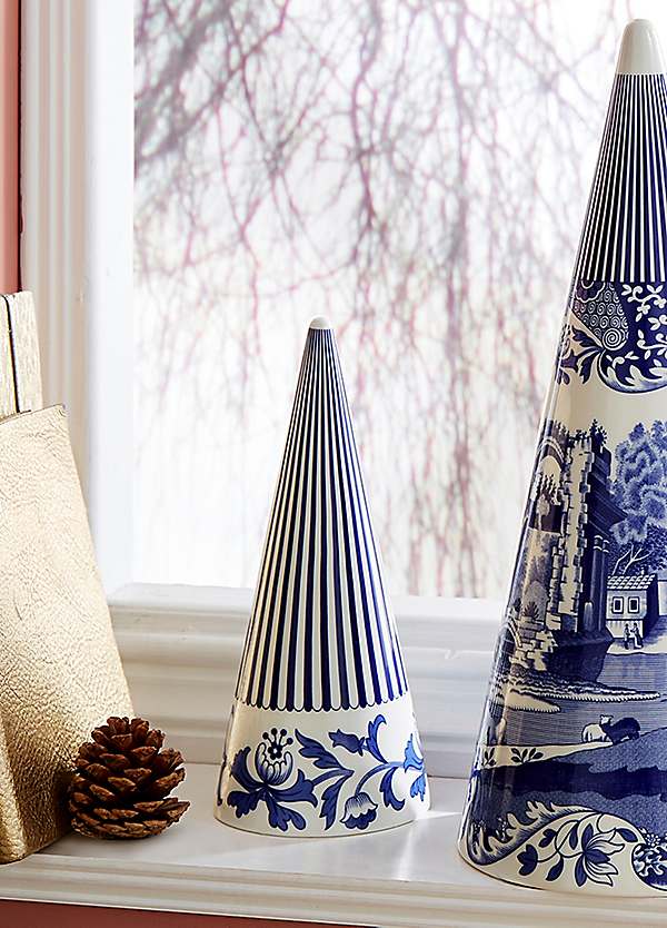 Spode Blue Italian Tree inch Ornament Topiary - Main Image