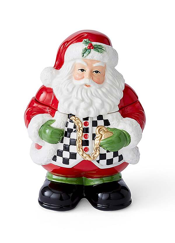 Spode Christmas Tree Snowman Candy Jar Kaleidoscope