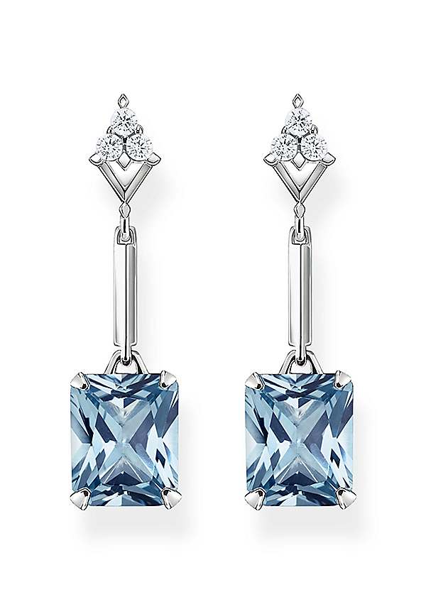Orecchini A Teschio THOMAS SABO In Argento Ossidato Con Zirconi Neri - H2164-643-11 - Gioielli Donna