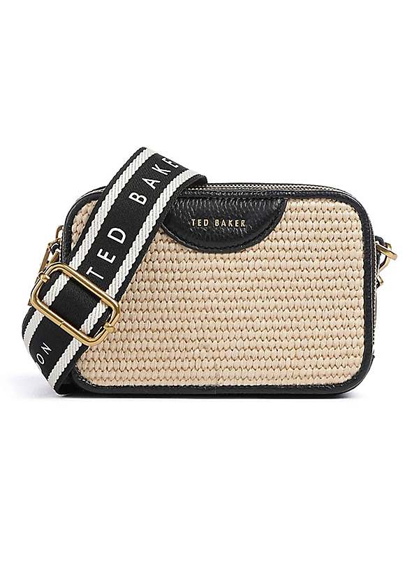 Ted Baker Baria Mini Webbing Faux Raffia Camera Bag