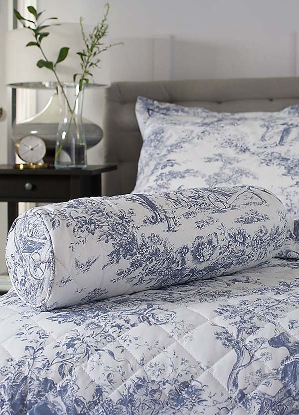 Blue bolster cushion discount