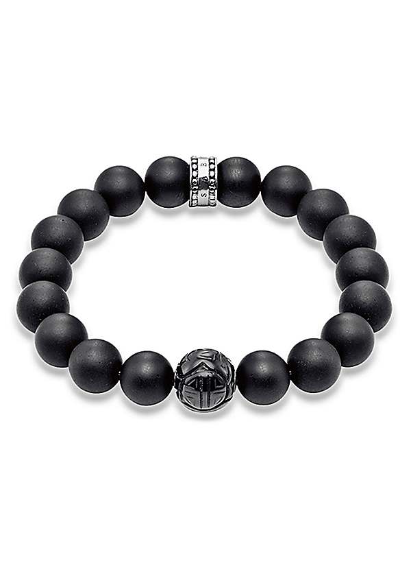 thomas sabo black obsidian bead bracelet