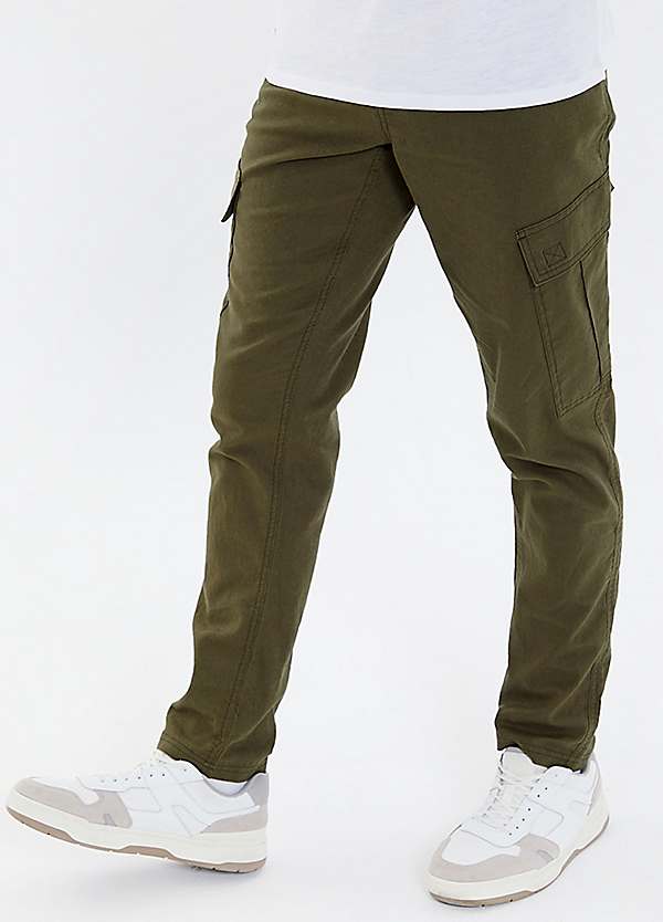 Threadbare Linen Mix Cargo Trousers | Kaleidoscope