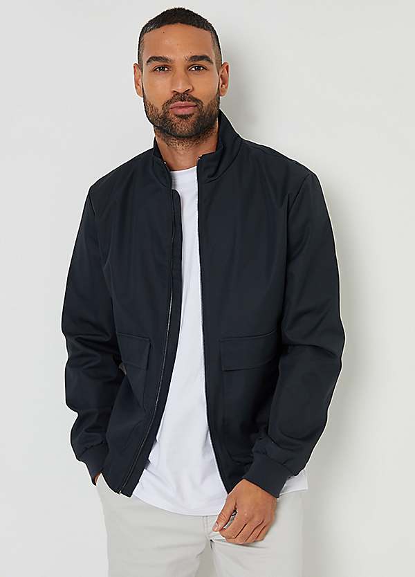 Threadbare Patch Pocket Funnel Neck Harrington Style Jacket