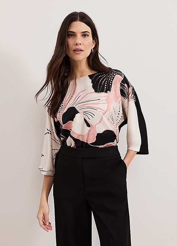 printed button midi dress