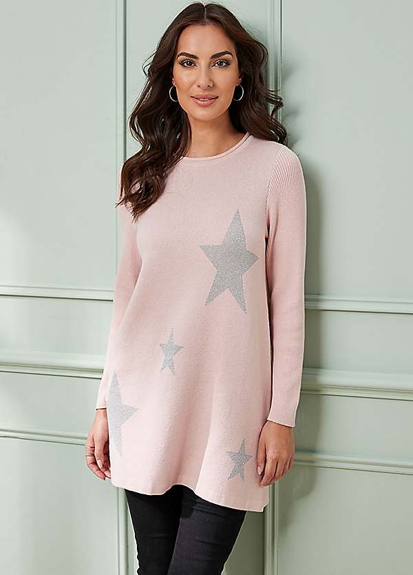 Star print sale jumper