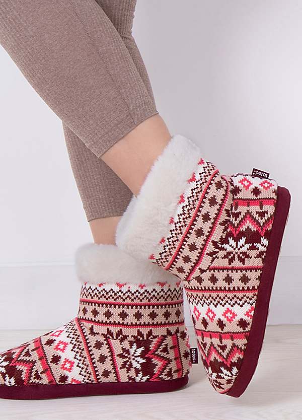 Wool Ladies Knitted Slippers Knitting PATTERN ARAN CHUNKY BOOT
